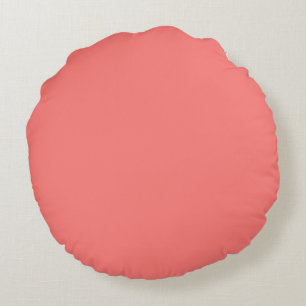 Coral coral round cushion