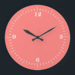 Coral Coral Wall clock<br><div class="desc">Cute Coral clock,  simple,  classic,  chic.</div>