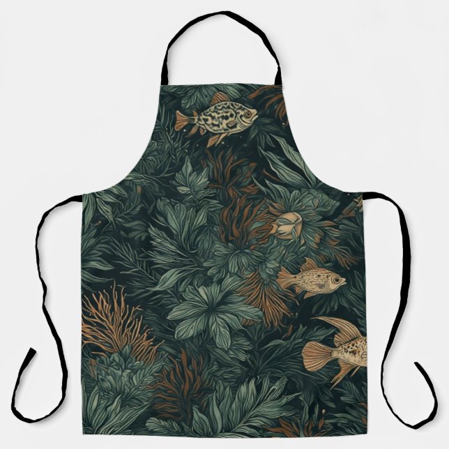 Coral Cosmos Drift - Apron (Front)