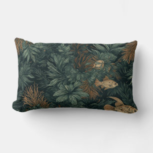 Coral Cosmos Drift - Throw Pillow