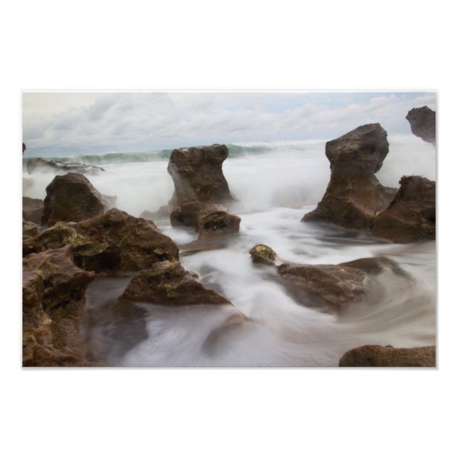 Coral Cove Park beach and waves Photo Print (Front)