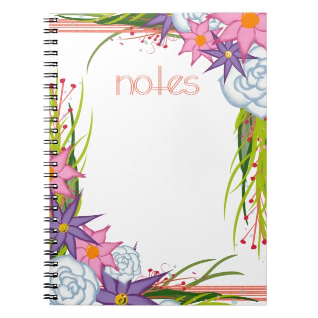 Coral Crush Notes Large Notebook (Front)