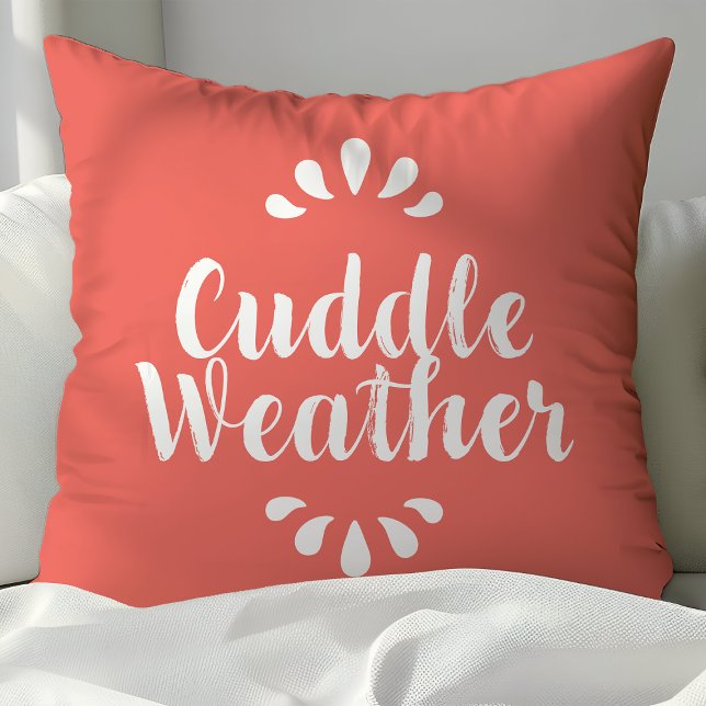 Coral Cuddle Weather Quote Cushion (Creator Uploaded)