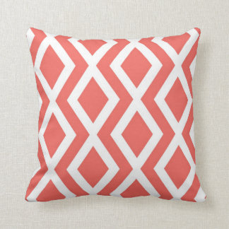 Coral Diamond Cushion