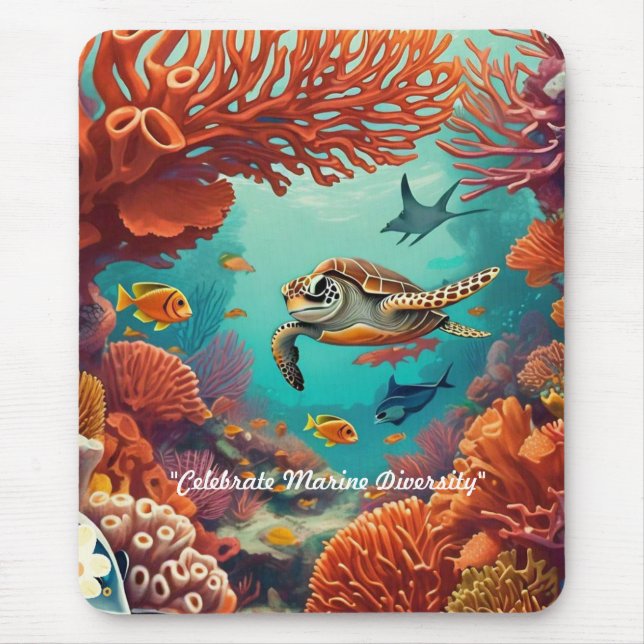 "Coral Dreamscape" Mouse Pad (Front)