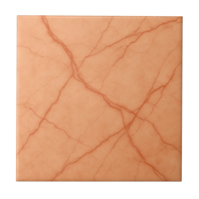 Coral Ember Vein – Warm Marble Effect Tile (Front)