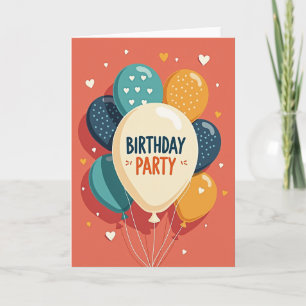 Coral Festive Birthday Card