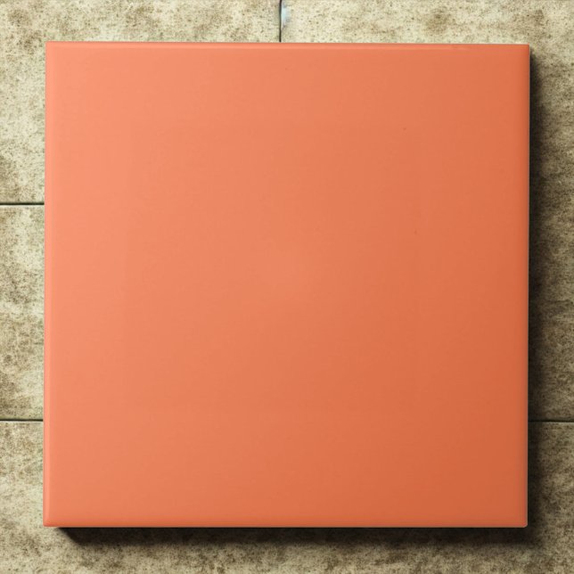 Coral #ff7f50 Vibrant Accent Ceramic Tile (Creator Uploaded)