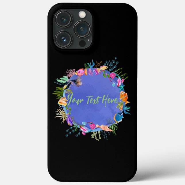 Coral Fish, Blue Ocean Case-Mate iPhone Case (Back)