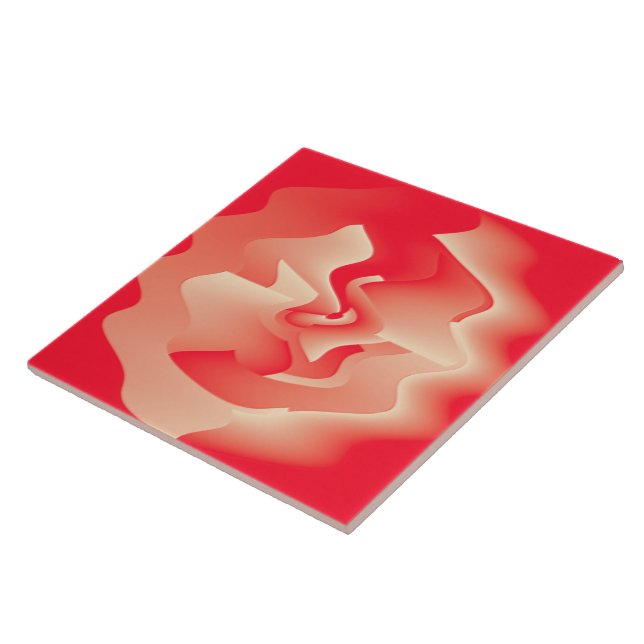 coral flower ceramic tile (Side)