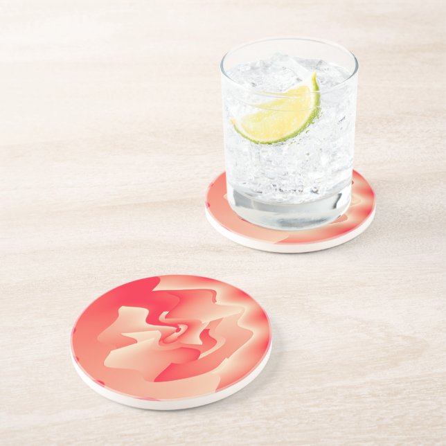 coral flower coaster (Side)