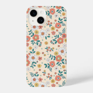 Coral Flower Garden Pattern iPhone 14 Case