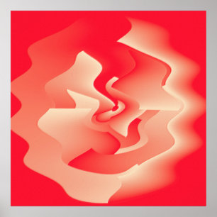 coral flower poster