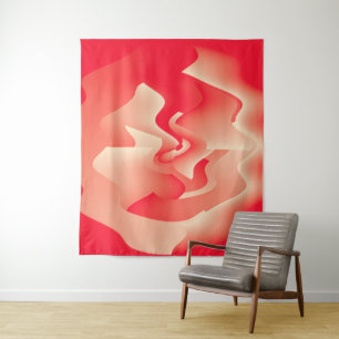 coral flower tapestry