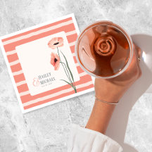 Coral Flowers Poppies