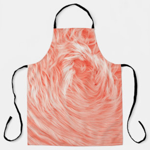 Coral Fluffy Fur: 2019 Trend. Apron