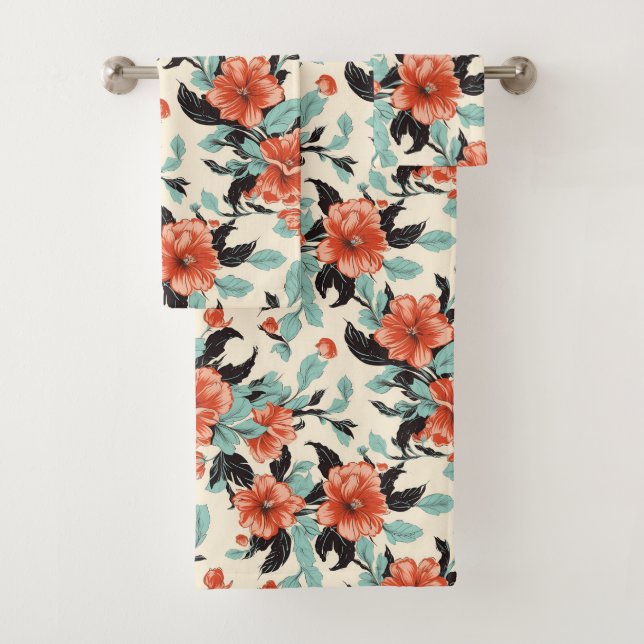 Coral Garden Bath Towel Set (Insitu)