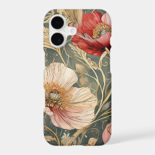 Coral Garden Bloom- Botanical Art Nouveau