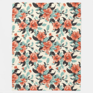 Coral Garden Fleece Blanket