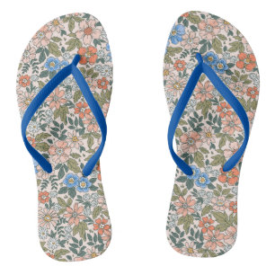 Coral Garden Flower Pattern Thongs