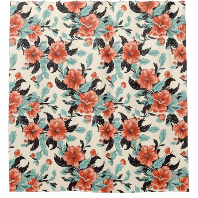 Coral Garden Shower Curtain (Front)