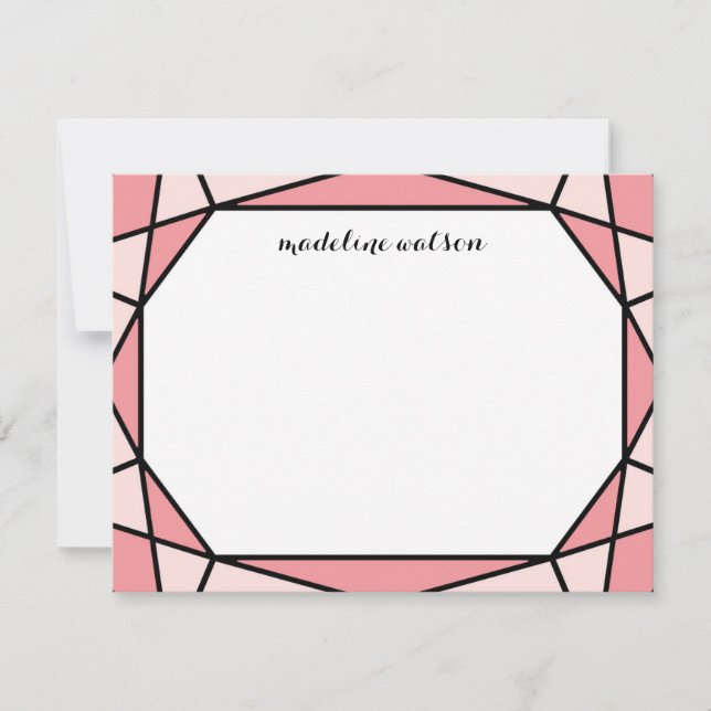 Coral Gem Cut Jewel Card (Front)