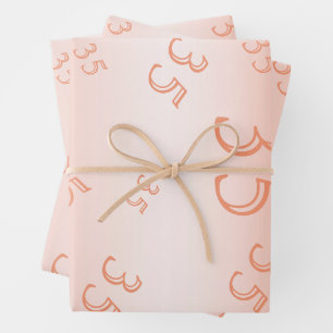  Coral Gem & Glitter 35th Wedding Anniversary  Wrapping Paper Sheet