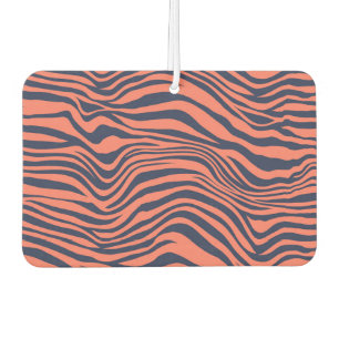 Coral Glamourous Tiger Stripes Animal Print Car Air Freshener
