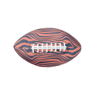 Coral Glamourous Tiger Stripes Animal Print Football