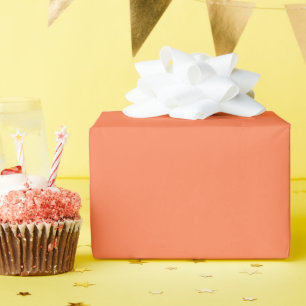 Coral Glossy Wrapping Paper