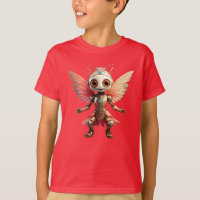 Coral Gold Cute Dancing Robot Pixie