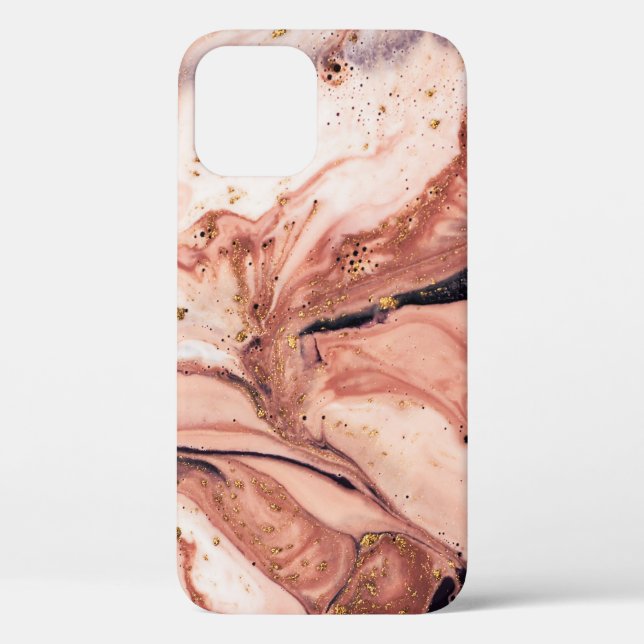 Coral Gold Marbling: Natural Pattern Case-Mate iPhone Case (Back)