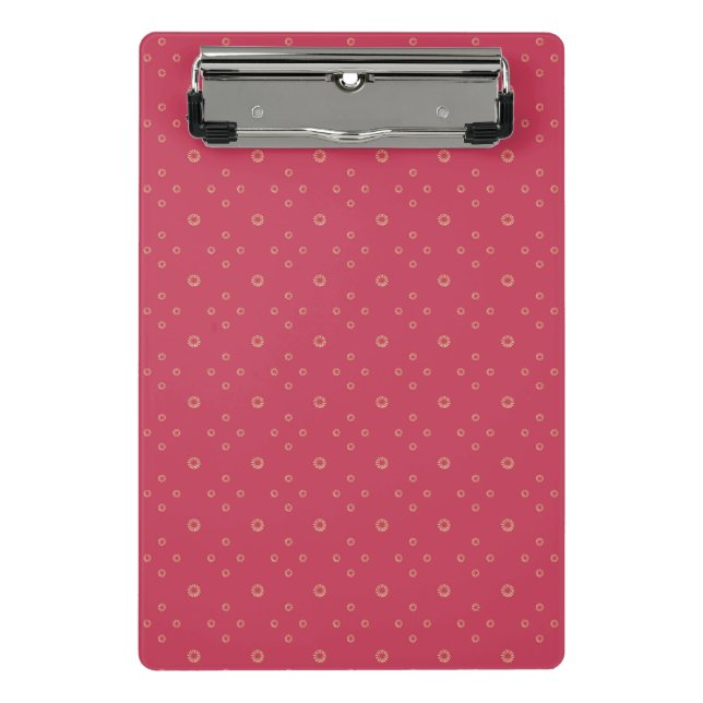 Coral | Golden Zinnia Sun Mini Clipboard (Front)