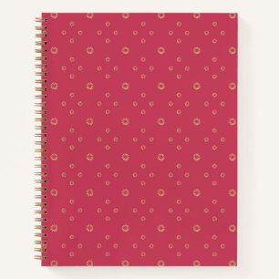 Coral   Golden Zinnia Sun Notebook
