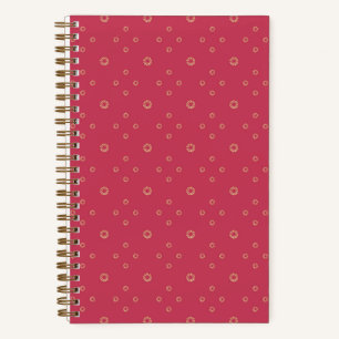 Coral Golden Zinnia Sun Notebook