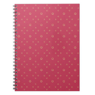 Coral Golden Zinnia Sun Notebook