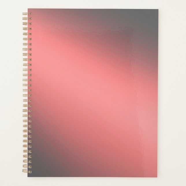Coral & Gray  moonlight ombre effect  Planner (Front)