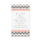 Coral Grey Chevron Retro Business Cards