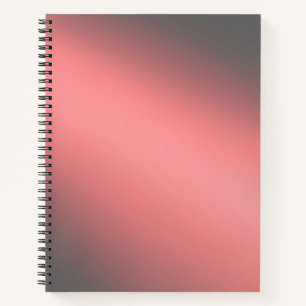 Coral & Grey moonlight ombre effect Notebook