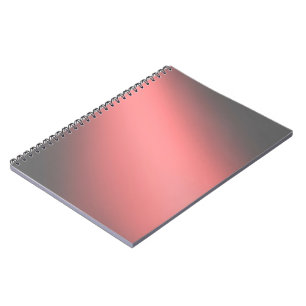 Coral & Grey moonlight ombre effect Notebook