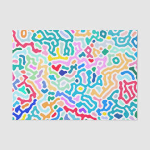 Coral - happy colourful tissue paper