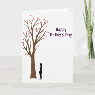 Coral Heart Mothers Day Card