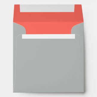 Coral Heart Wedding Envelope