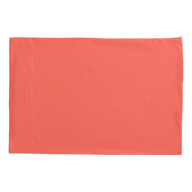 Coral hex code FF6F61 Pillowcase (Back)