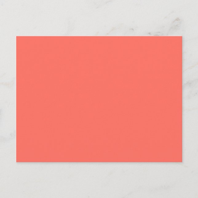 Coral hex code FF6F61 Postcard (Front)
