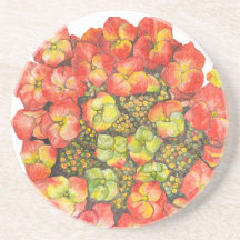 Coral Hydrangea Coaster