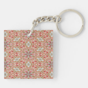 Coral Kaleidoscope Key Ring