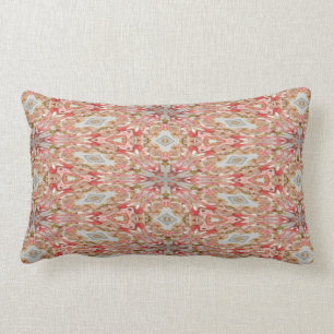 Coral Kaleidoscope Lumbar Cushion