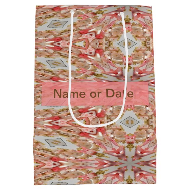 Coral Kaleidoscope Medium Gift Bag (Back)