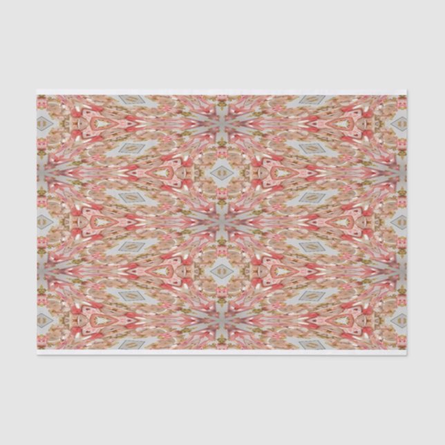 Coral Kaleidoscope Tissue Paper (Front)
